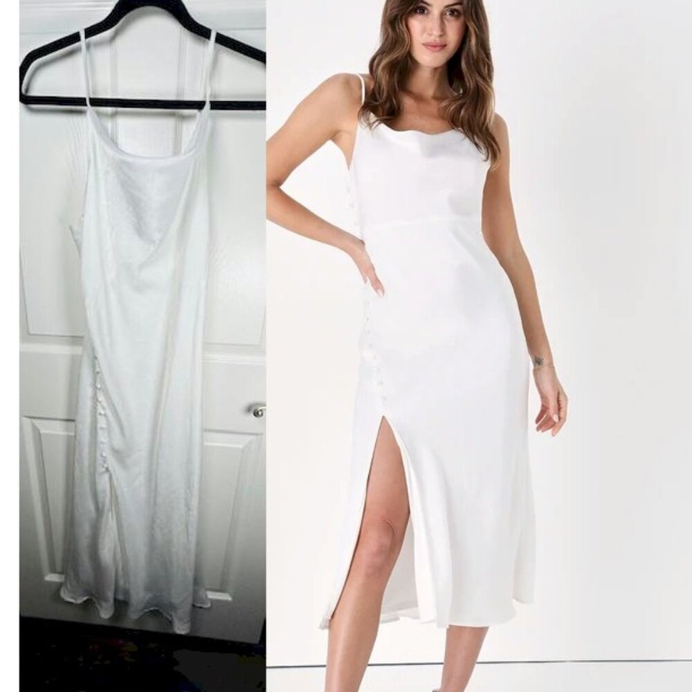 Lulu's White Midi Dress